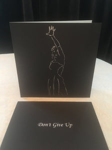 10 doble kunstkort med motivet "Don't Give Up"